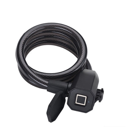 Mountain Bike Stainless Steel Fingerprint Lock, Anti-theft, Waterproof, Integrated Fingerprint Lock