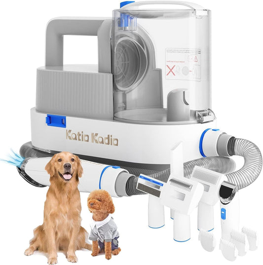 Pet Grooming Kit, 5 In 1 Dog Grooming Kit With 2 Suction Mode, Low Noise Dog Vacuums For Hair Cleaning For Shedding Small, Medium Pet For Dog Hair At Home
